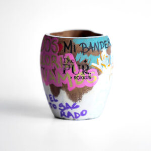 Mate de algarrobo pintado a mano